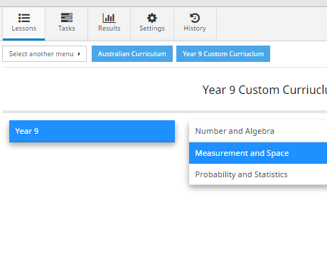 Curriculum settings